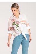 Koszula Damska Model M1120 Beige - Figl - S/M Koszula Damska Model M1120 Beige - Figl - S/M