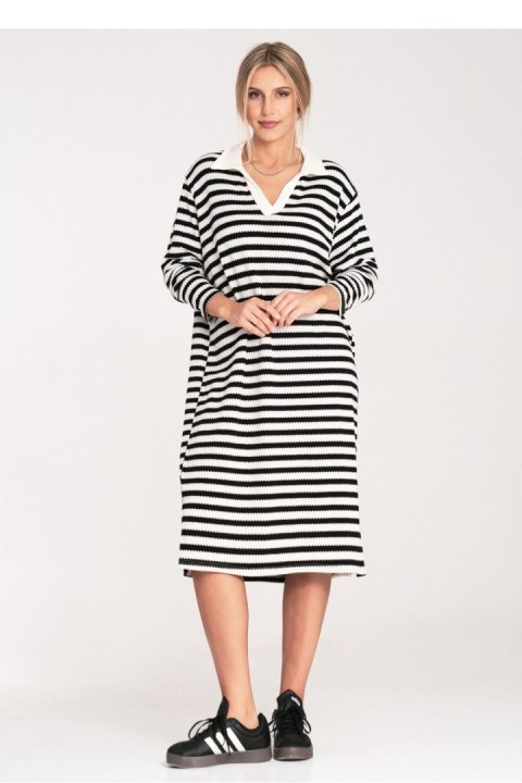 Sukienka Model M1098 Black/White - Figl - uniwersalny