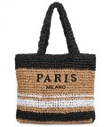 Torebka boho PARIS MILANO w paski (Brązowy)