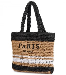 Torebka boho PARIS MILANO w paski (Brązowy)
