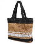 Torebka boho PARIS MILANO w paski (Brązowy)