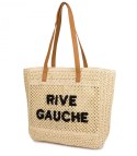 Torebka shopper boho z plecionki RIVE GAUCHE (Beżowy) Torebka shopper boho z plecionki RIVE GAUCHE (Beżowy)
