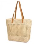 Torebka shopper boho z plecionki RIVE GAUCHE (Beżowy) Torebka shopper boho z plecionki RIVE GAUCHE (Beżowy)
