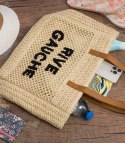 Torebka shopper boho z plecionki RIVE GAUCHE (Beżowy) Torebka shopper boho z plecionki RIVE GAUCHE (Beżowy)