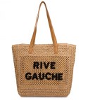 Torebka shopper boho z plecionki RIVE GAUCHE (Brązowy) Torebka shopper boho z plecionki RIVE GAUCHE (Brązowy)