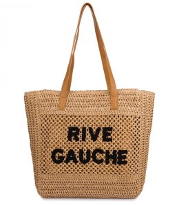 Torebka shopper boho z plecionki RIVE GAUCHE (Brązowy)