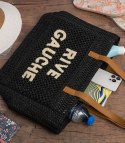 Torebka shopper boho z plecionki RIVE GAUCHE (Czarny) Torebka shopper boho z plecionki RIVE GAUCHE (Czarny)