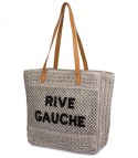 Torebka shopper boho z plecionki RIVE GAUCHE (Szary) Torebka shopper boho z plecionki RIVE GAUCHE (Szary)