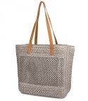Torebka shopper boho z plecionki RIVE GAUCHE (Szary) Torebka shopper boho z plecionki RIVE GAUCHE (Szary)