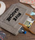 Torebka shopper boho z plecionki RIVE GAUCHE (Szary) Torebka shopper boho z plecionki RIVE GAUCHE (Szary)