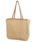 Torebka shopper z plecionki PARIS MILANO (Beżowy) Torebka shopper z plecionki PARIS MILANO (Beżowy)