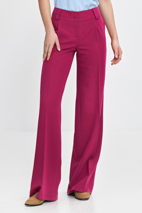 Spodnie wide leg z kantem SD112 Fuksja - Nife - 40 Spodnie wide leg z kantem SD112 Fuksja - Nife - 40