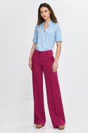 Spodnie wide leg z kantem SD112 Fuksja - Nife - 40 Spodnie wide leg z kantem SD112 Fuksja - Nife - 40