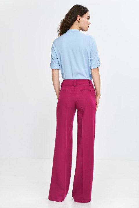 Spodnie wide leg z kantem SD112 Fuksja - Nife - 40 Spodnie wide leg z kantem SD112 Fuksja - Nife - 40
