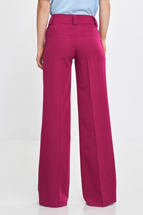 Spodnie wide leg z kantem SD112 Fuksja - Nife - 40 Spodnie wide leg z kantem SD112 Fuksja - Nife - 40