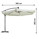 Gartenschirm mit Ausleger und Volant, cremefarben 3,5 m. OGP10 Gartenschirm mit Ausleger und Volant, cremefarben 3,5 m. OGP10
