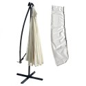 Gartenschirm mit SOLAR LED-Beleuchtung, Ausleger und Volant, cremefarben 3,5 m. OGP11K Gartenschirm mit SOLAR LED-Beleuchtung, Ausleger und Volant, cremefarben 3,5 m. OGP11K