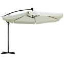 Gartenschirm mit SOLAR LED-Beleuchtung, Ausleger und Volant, cremefarben 3,5 m. OGP11K Gartenschirm mit SOLAR LED-Beleuchtung, Ausleger und Volant, cremefarben 3,5 m. OGP11K