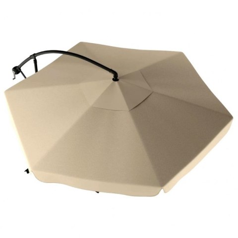 Gartenschirm mit SOLAR LED-Beleuchtung, Ausleger und Volant, cremefarben 3,5 m. OGP11K Gartenschirm mit SOLAR LED-Beleuchtung, Ausleger und Volant, cremefarben 3,5 m. OGP11K