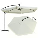 Gartenschirm mit SOLAR LED-Beleuchtung, Ausleger und Volant, cremefarben 3,5 m. OGP11K Gartenschirm mit SOLAR LED-Beleuchtung, Ausleger und Volant, cremefarben 3,5 m. OGP11K