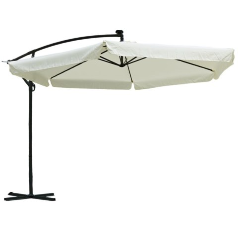 Gartenschirm mit SOLAR LED-Beleuchtung, Ausleger und Volant, cremefarben 3,5 m. OGP11K Gartenschirm mit SOLAR LED-Beleuchtung, Ausleger und Volant, cremefarben 3,5 m. OGP11K