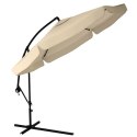 Gartenschirm mit SOLAR LED-Beleuchtung, Ausleger und Volant, cremefarben 3,5 m. OGP11K Gartenschirm mit SOLAR LED-Beleuchtung, Ausleger und Volant, cremefarben 3,5 m. OGP11K