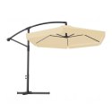 Gartenschirm mit SOLAR LED-Beleuchtung, Ausleger und Volant, cremefarben 3,5 m. OGP11K Gartenschirm mit SOLAR LED-Beleuchtung, Ausleger und Volant, cremefarben 3,5 m. OGP11K
