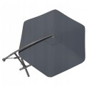 Gartenschirm mit SOLAR LED-Beleuchtung, Ausleger und Volant, graphit 3,5 m. OGP11SZ Gartenschirm mit SOLAR LED-Beleuchtung, Ausleger und Volant, graphit 3,5 m. OGP11SZ