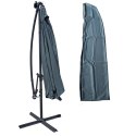Gartenschirm mit SOLAR LED-Beleuchtung, Ausleger und Volant, graphit 3,5 m. OGP11SZ Gartenschirm mit SOLAR LED-Beleuchtung, Ausleger und Volant, graphit 3,5 m. OGP11SZ