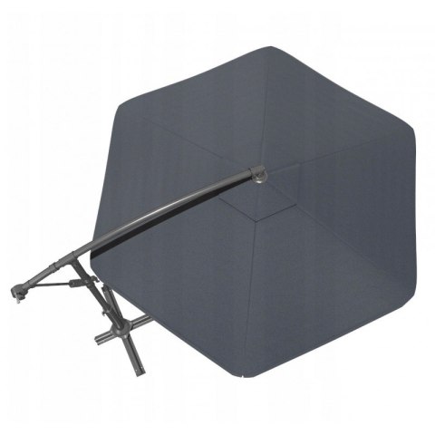 Gartenschirm mit SOLAR LED-Beleuchtung, Ausleger und Volant, graphit 3,5 m. OGP11SZ Gartenschirm mit SOLAR LED-Beleuchtung, Ausleger und Volant, graphit 3,5 m. OGP11SZ