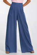 Spodnie palazzo z rayonu SD114 Cobalt - Nife - 38 Spodnie palazzo z rayonu SD114 Cobalt - Nife - 38