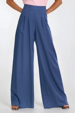 Spodnie palazzo z rayonu SD114 Cobalt - Nife - 38