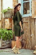 Sukienka Model Sofia 287-13 Khaki - Numoco - S/M Sukienka Model Sofia 287-13 Khaki - Numoco - S/M