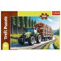 Puzzle Trefl 100 elementów Ciągnik leśny 16493 Puzzle Trefl 100 elementów Ciągnik leśny 16493