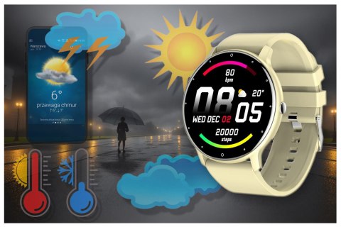 SMARTWATCH DAMSKI Rubicon RNCF01 - WŁASNE TARCZE, PULSOMETR (sr047b) SMARTWATCH DAMSKI Rubicon RNCF01 - WŁASNE TARCZE, PULSOMETR (sr047b)