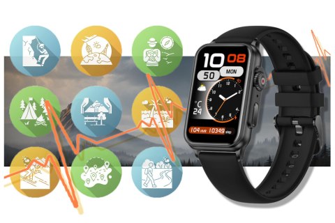SMARTWATCH UNISEX Rubicon RNCF06 - TRYBY SPORTOWE, PULSOKSYMETR (sr051a) SMARTWATCH UNISEX Rubicon RNCF06 - TRYBY SPORTOWE, PULSOKSYMETR (sr051a)