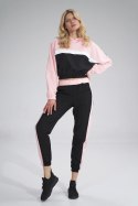 Bluza Damska Model M757 Black/Pink - Figl - XL Bluza Damska Model M757 Black/Pink - Figl - XL