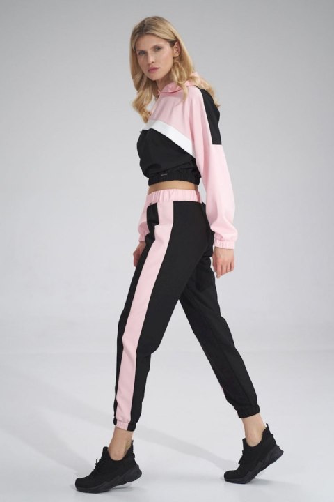 Bluza Damska Model M757 Black/Pink - Figl - XL Bluza Damska Model M757 Black/Pink - Figl - XL