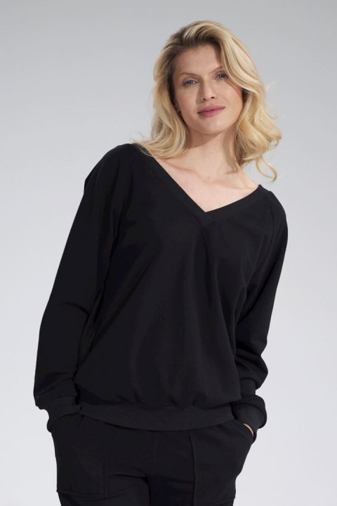 Bluza Damska Model M799 Black - Figl - S/M Bluza Damska Model M799 Black - Figl - S/M