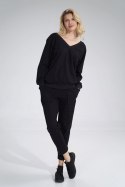 Bluza Damska Model M799 Black - Figl - S/M Bluza Damska Model M799 Black - Figl - S/M