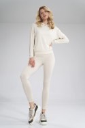 Legginsy Model M773 Ecru - Figl - XL Legginsy Model M773 Ecru - Figl - XL