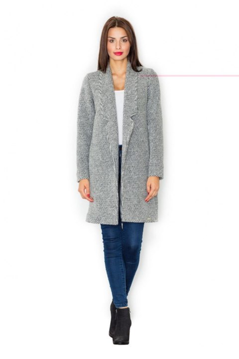 Płaszcz Damski Model M527 Grey - Figl - M Płaszcz Damski Model M527 Grey - Figl - M