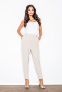Spodnie Damskie Model M418 Beige - Figl - XL Spodnie Damskie Model M418 Beige - Figl - XL