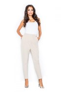 Spodnie Damskie Model M418 Beige - Figl - XL Spodnie Damskie Model M418 Beige - Figl - XL