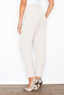 Spodnie Damskie Model M418 Beige - Figl - XL Spodnie Damskie Model M418 Beige - Figl - XL