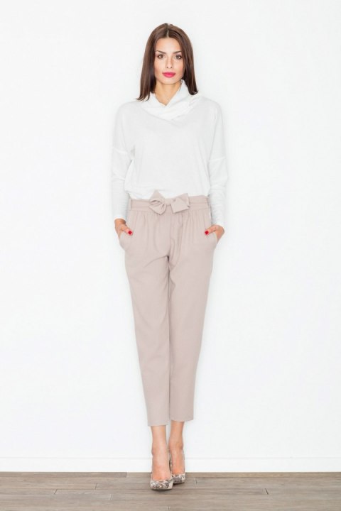 Spodnie Damskie Model M523 Beige - Figl - XL Spodnie Damskie Model M523 Beige - Figl - XL