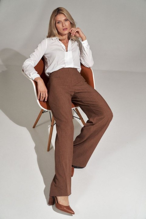 Spodnie Damskie Model M721 Brown - Figl - L Spodnie Damskie Model M721 Brown - Figl - L