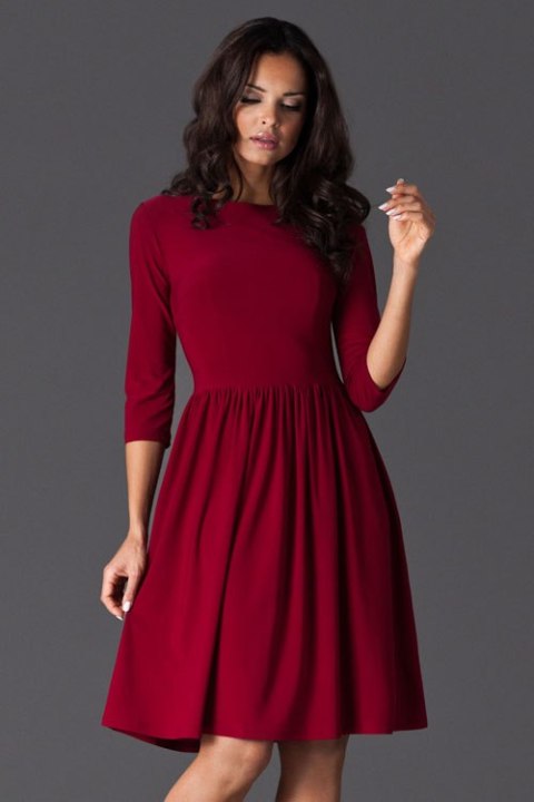 Sukienka Model 117 Bordo - Figl - XL Sukienka Model 117 Bordo - Figl - XL
