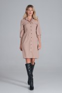 Sukienka Model M849 Beige - Figl - L Sukienka Model M849 Beige - Figl - L