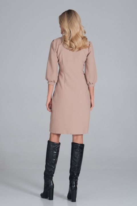 Sukienka Model M849 Beige - Figl - L Sukienka Model M849 Beige - Figl - L